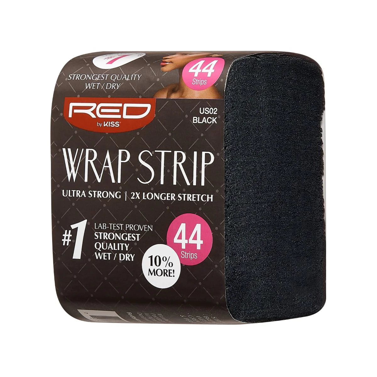 RED BY KISS WRAP STRIPS BLACK 3.5” 44 STRIPS