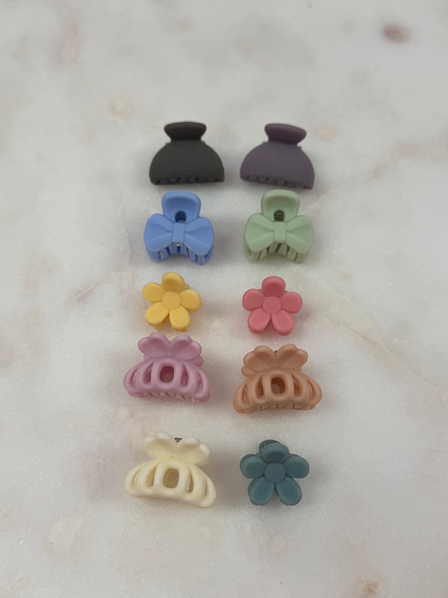 10-Piece Mini Claw Clips- Soft Matte Colors