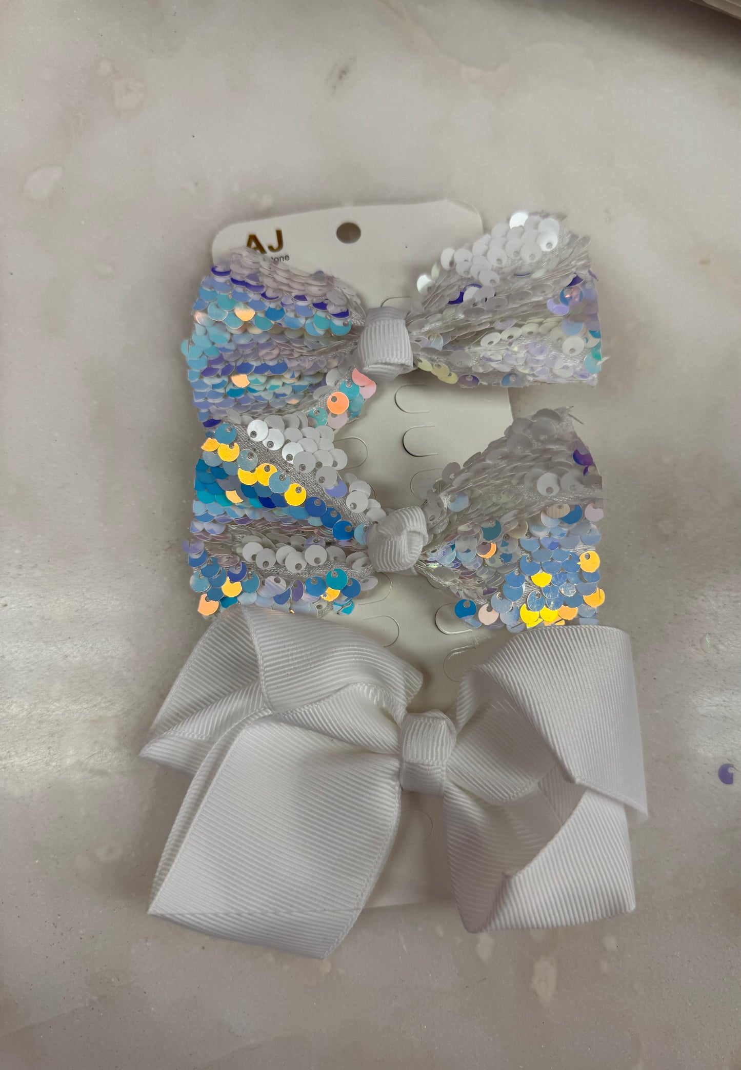 3 Pack Sequin Bow