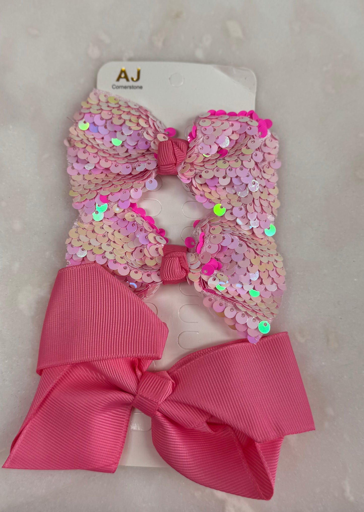 3 Pack Sequin Bow