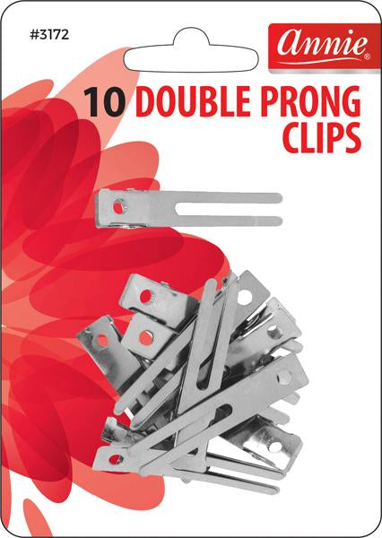 Annie 10pc Double Prong Clips