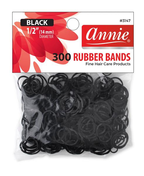 Annie 300Pc Rubber Bands (Black)