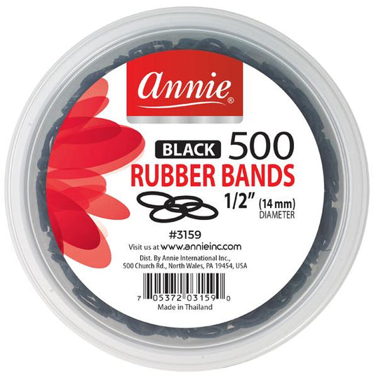 Annie 500Pc Rubber Bands (Black)