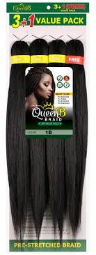 Urban Beauty Queen B Pre-Stretched Braiding Hair 4X 50″