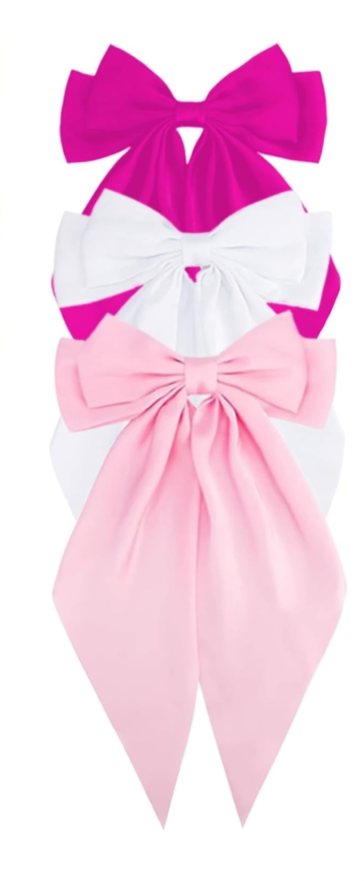 Kids Long Tail Clip Hair Bow